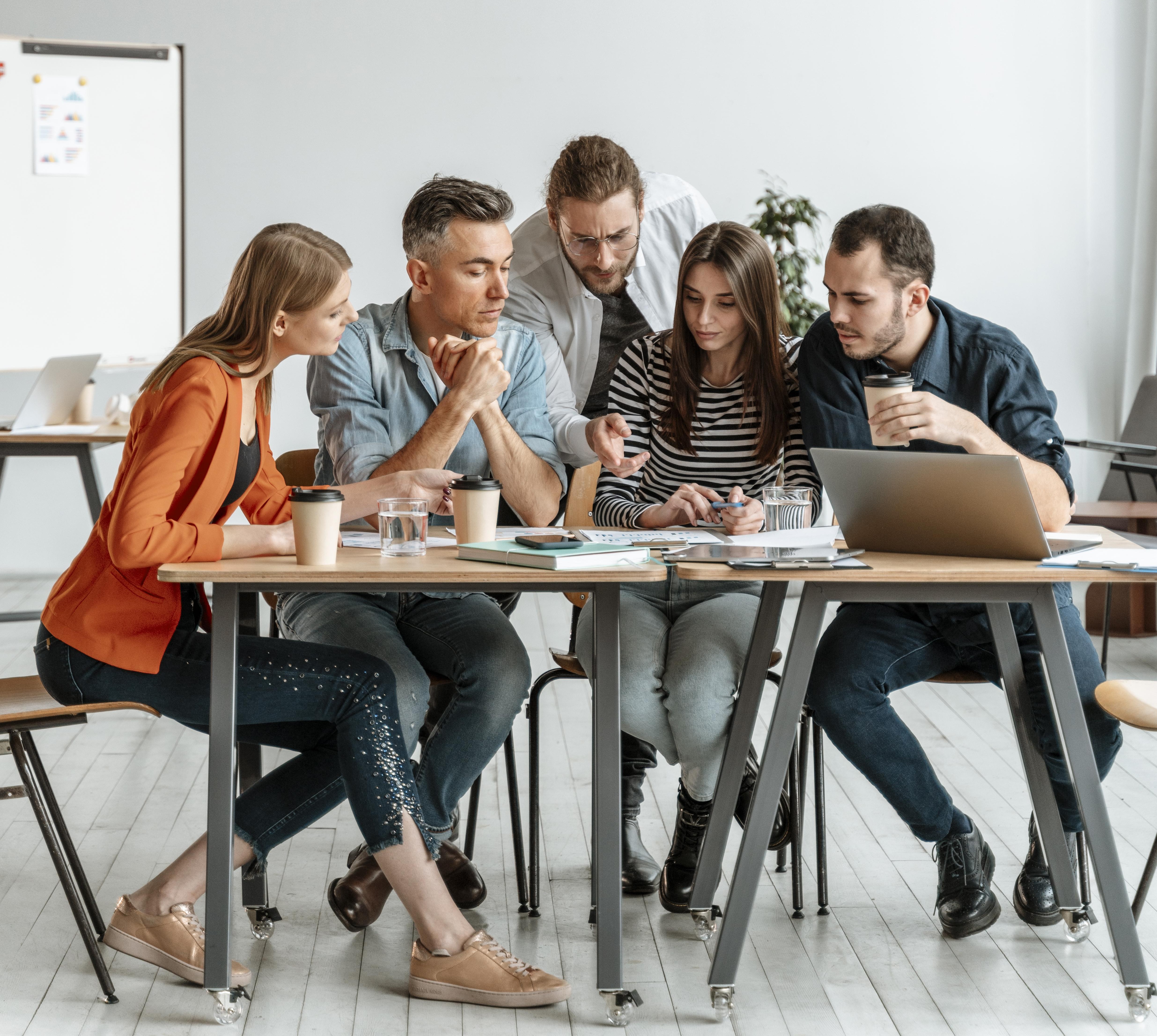 Tech-Savvy team working on digital solutions